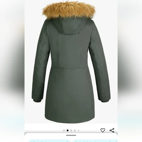 Wenven Ladies Winter Anorak Size XXL Green - Picture 2 of 7